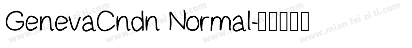 GenevaCndn Normal字体转换